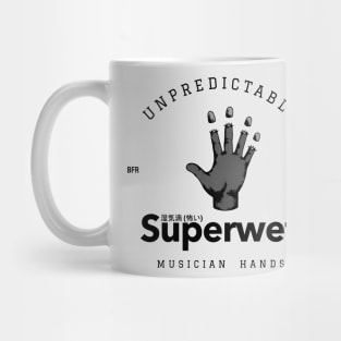 Unpredictable musician hands, BFR going on STG (Hand BW1) Mug